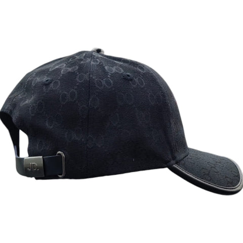 Jonathan D Davoli Monogram Print 6-Panel Cap - Black