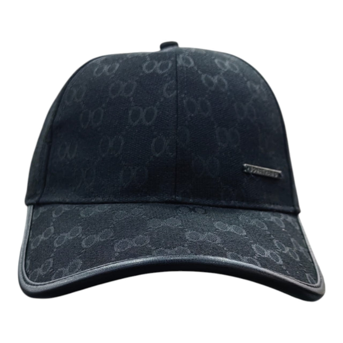 Jonathan D Davoli Monogram Print 6-Panel Cap - Black