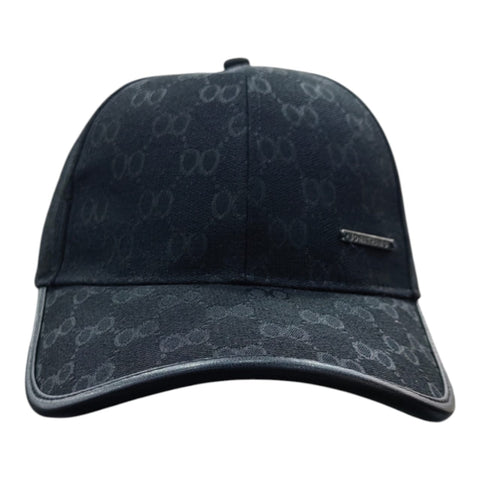 Jonathan D Davoli Monogram Print 6-Panel Cap - Black