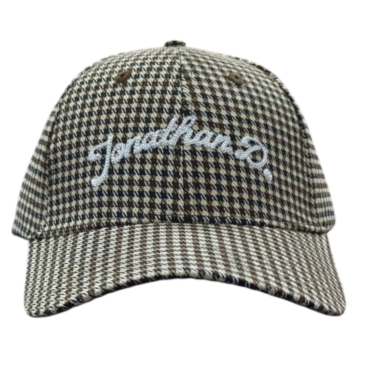 Jonathan D Dugo Check 6-Panel Cap - Brown