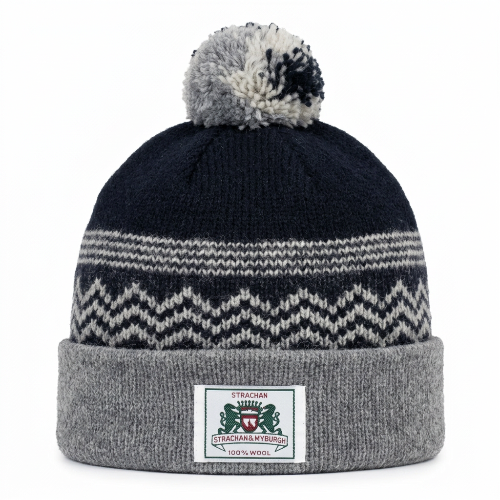 Strachan Plain Black/Grey Beanie