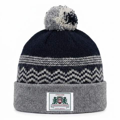 Strachan Plain Black/Grey Beanie