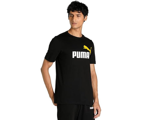 Puma T-Shirt Ess Black/White/Yellow
