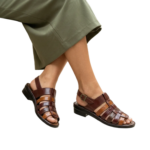 Jerico Sandals Men Multi Brown