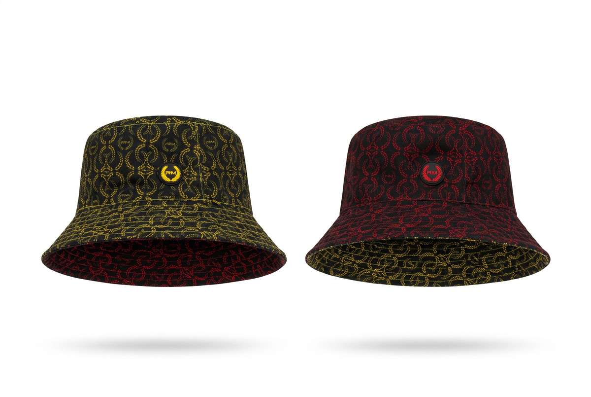 Rossimoda Reversible Bucket Hat Wreath Black