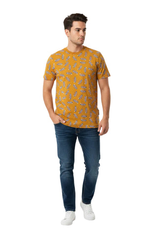 Dickies Worland All Over Print T-Shirt – Dark Mustard
