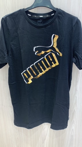 Puma T-Shirt Big Logo Foil Black/Gold