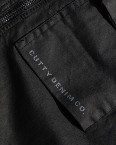 Cutty Maverick Wax-Coated Utility Shirt Jacket – Onyx Black