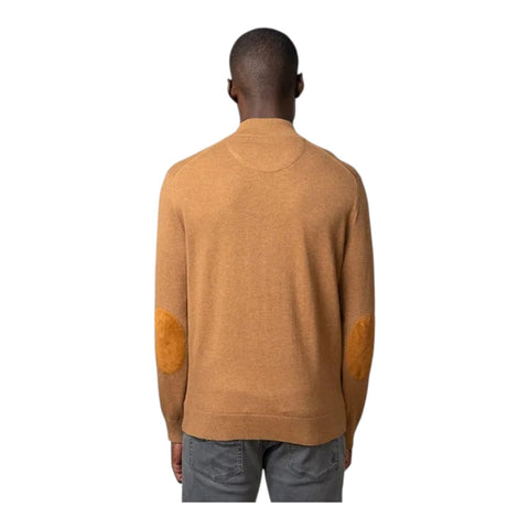 Polo Knitwear 1/4 Zip Funnel Neck Camel