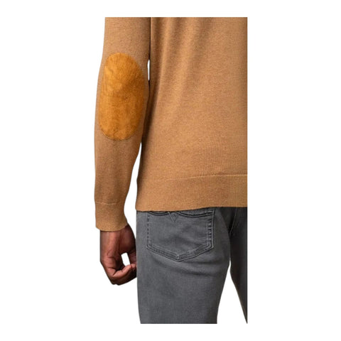 Polo Knitwear 1/4 Zip Funnel Neck Camel