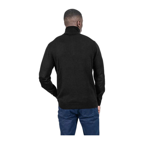 Polo Knitwear 1/4 Zip Funnel Neck Black