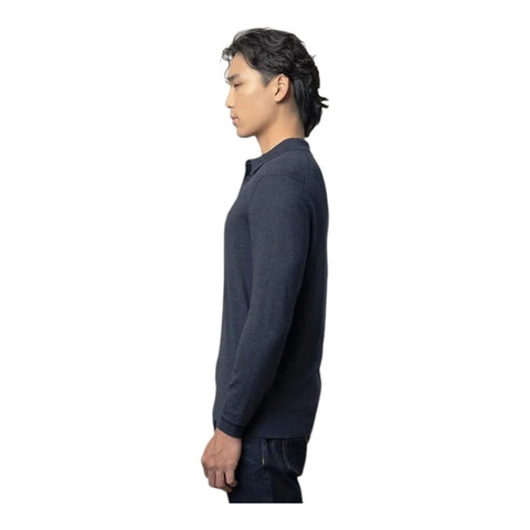 Polo Long Sleeve Fine Knit Golfer - Navy