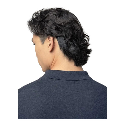 Polo Long Sleeve Fine Knit Golfer - Navy