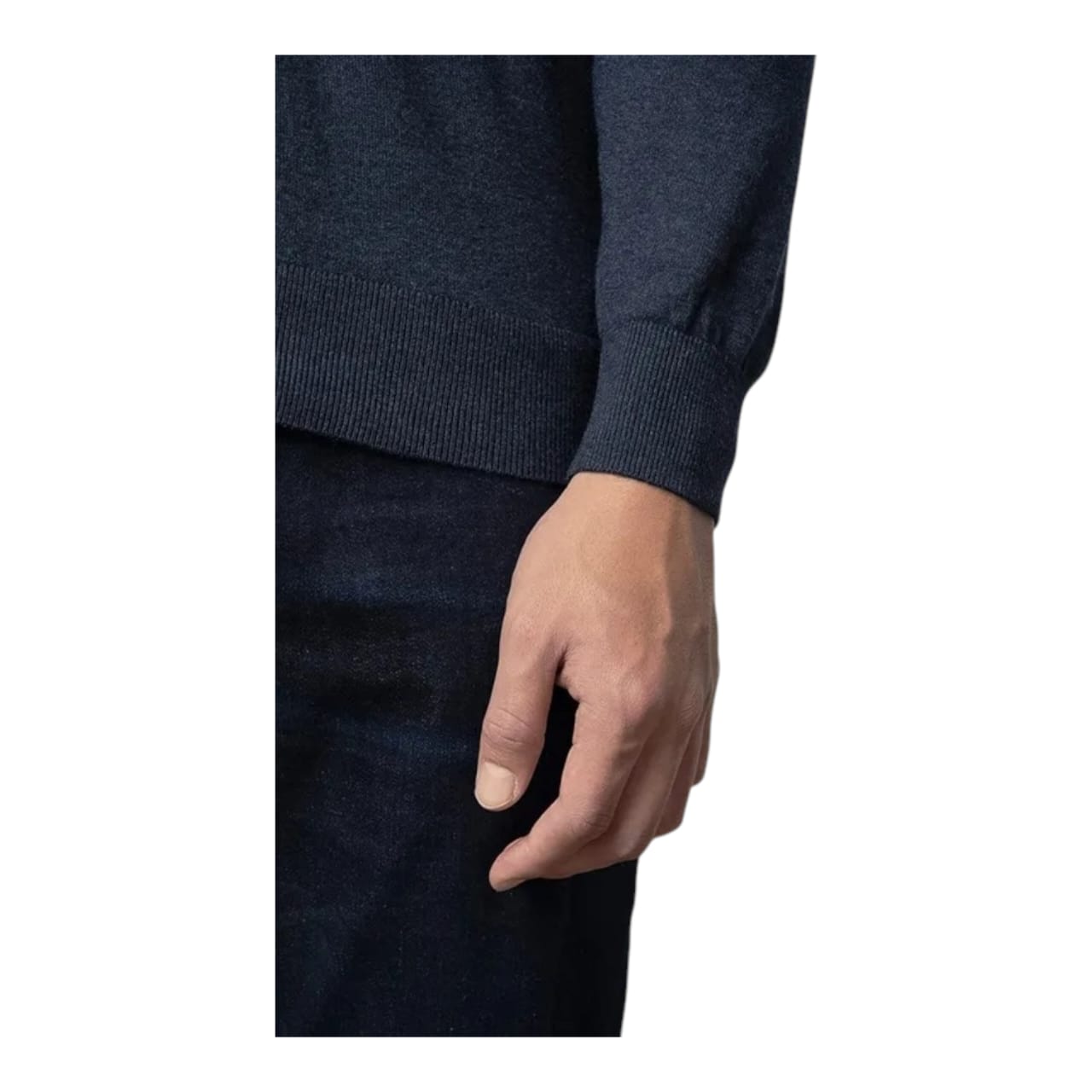 Polo Long Sleeve Fine Knit Golfer - Navy