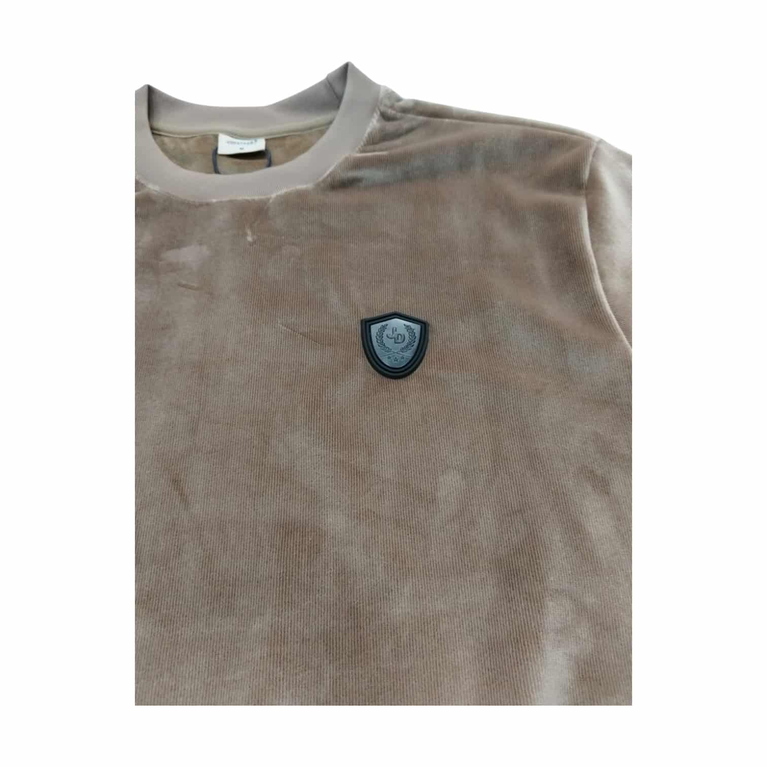 Jonathan D Sweat Top Velour Taupe