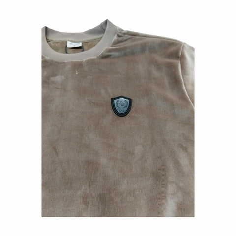 Jonathan D Sweat Top Velour Taupe