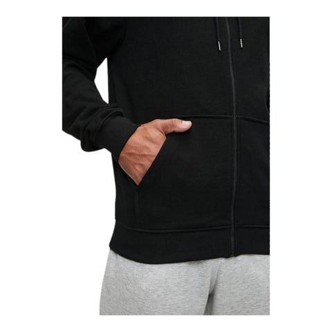Polo Sweater Sport Hooded Zip Black