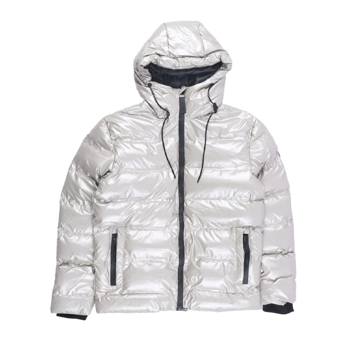 Cutty Heavyweight Padded Puffer Jacket – Metallic Silver