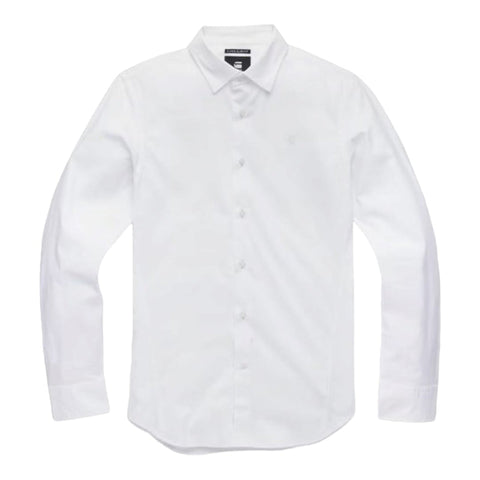 G Star Shirt Mens Super Slim Long Sleeve White