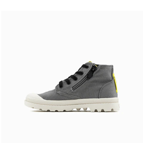 Palladium Kids Pampa Hi Grey