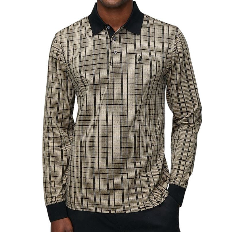 The Polo Yerin Jacquard Long Sleeve Golfer – Stone