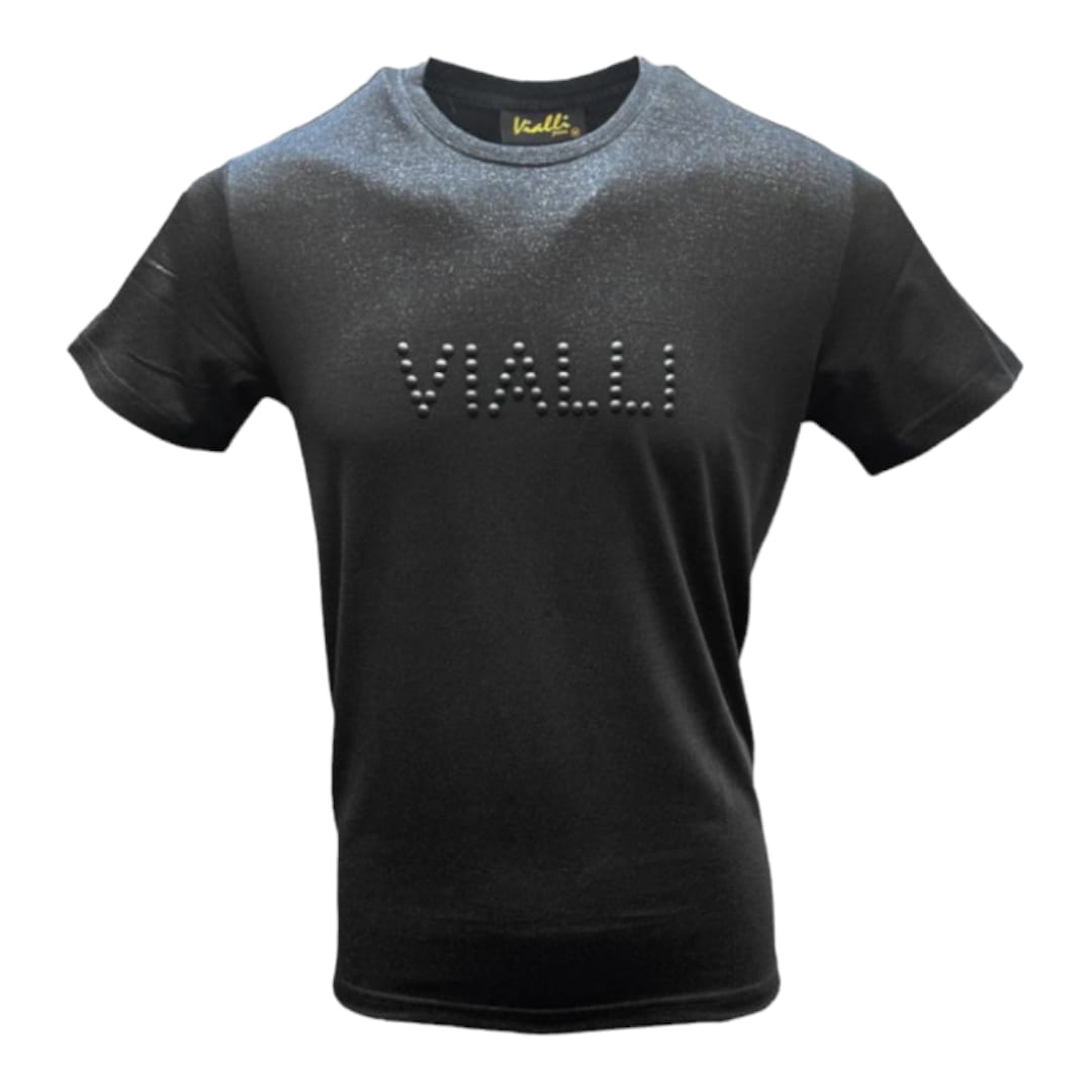 Vialli Exit T-Shirt Gold Dust Black