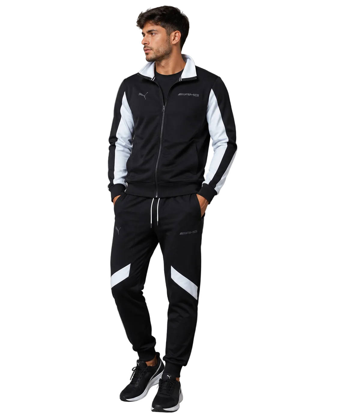 Puma Tracksuit Amg Black/Lt Blue