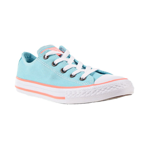 Converse School Kids Chuck Taylor All Star Low Aqua And Crimson