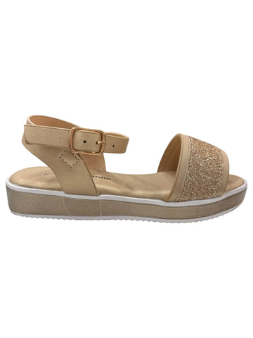 Pierre Cardin Girls Scarlett Sandal Glitter Gold