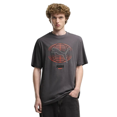 Puma T-Shirt Graphics Relaxed Moody Gray