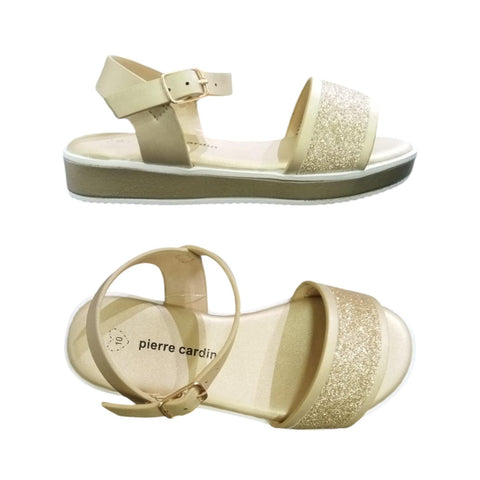 Pierre Cardin Girls Scarlett Sandal Glitter Gold