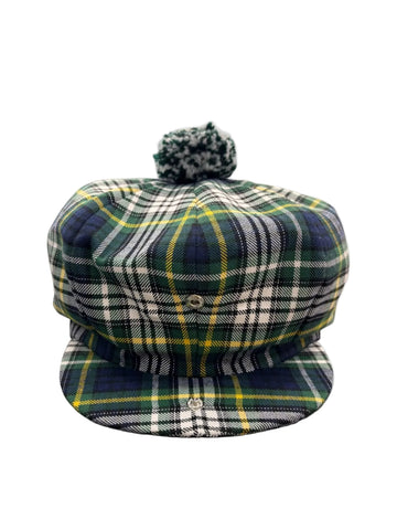 Knox Newspaper Cap Tartan Green