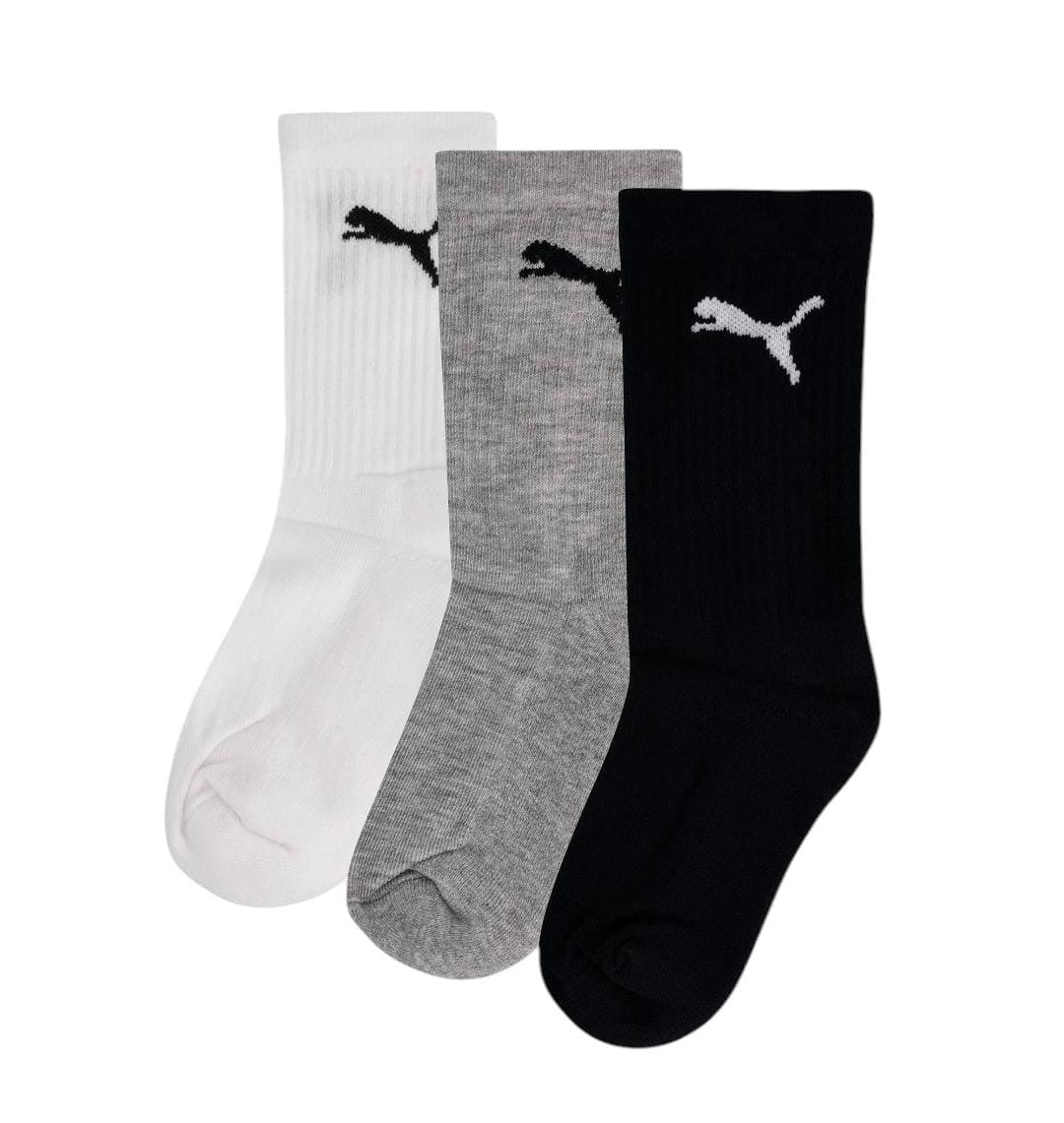 Puma Sock Cat  Logo 3Pack Tennis Black/White/Grey