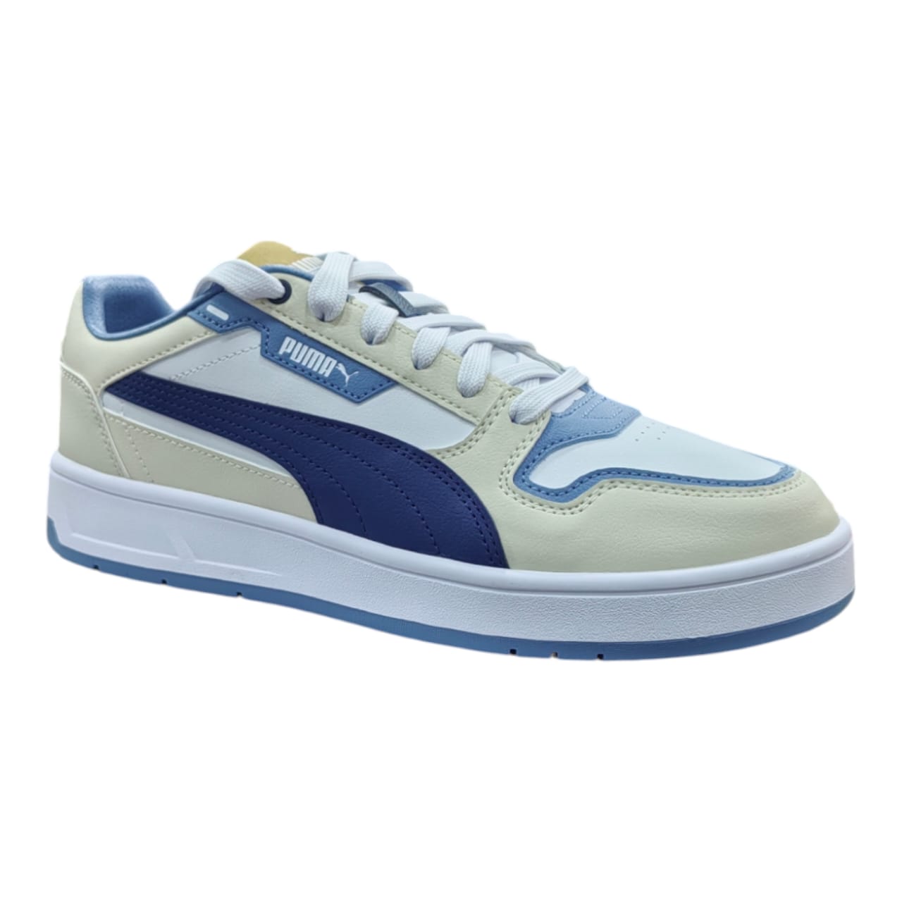 Puma Court Classic Street Unisex Low Top Sneaker - Blue & Alpine Snow