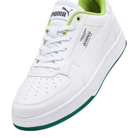 PUMA x ASTON MARTIN ARAMCO-  White & Lime Shimmer | Caven 2.0 Sneakers Unisex