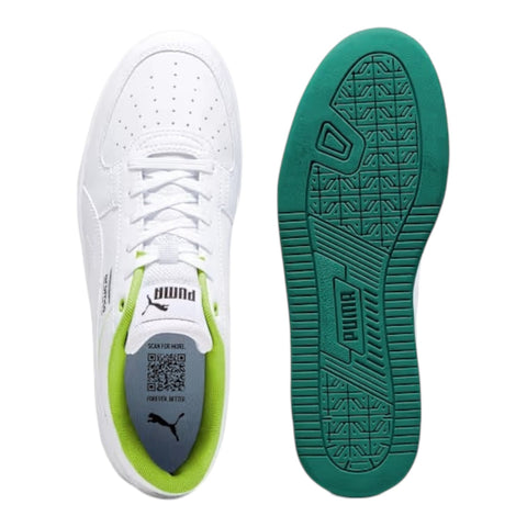 PUMA x ASTON MARTIN ARAMCO-  White & Lime Shimmer | Caven 2.0 Sneakers Unisex