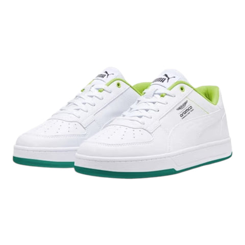 PUMA x ASTON MARTIN ARAMCO-  White & Lime Shimmer | Caven 2.0 Sneakers Unisex