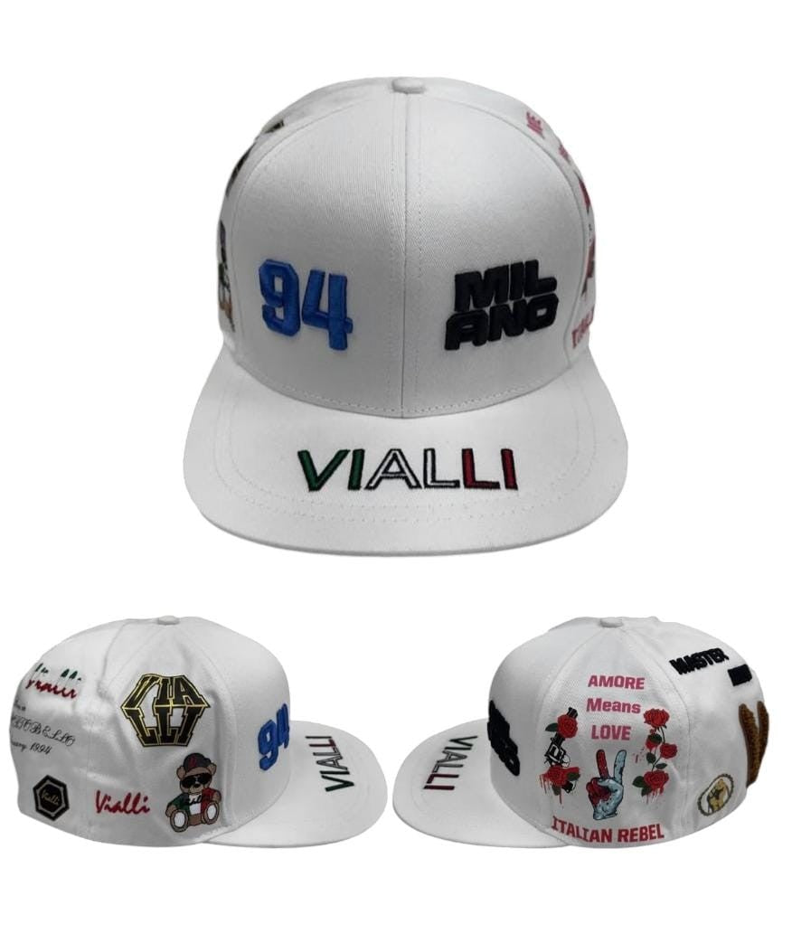 Vialli Straight Cap Gangus Print White