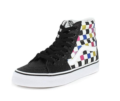 Vans Kids Sk8-Hi Glitter Checkerboard Multi Colour