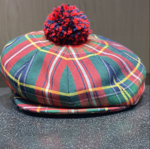 Knox Newspapwer Cap Tartan Navy/Red