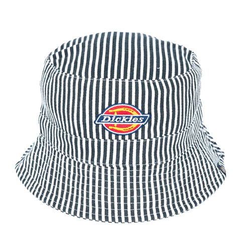 Dickies Hickory Stripe Bucket Hat – Black/White