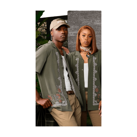 Jonathan D Shirt GIU Embroidered Olive
