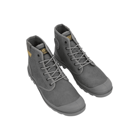 Palladium Pampa Hi Coated French Metal Grey
