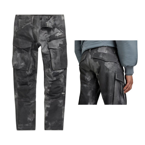 Gstar Cargo Rovic 3D Zip Regular Tapered Black Blurry Camo