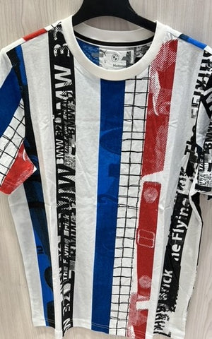 Puma T-Shirt Mms Stripe Multi White
