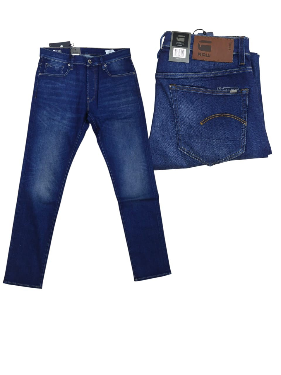 G Star Jeans 3301 Slim Worker Blue Faded