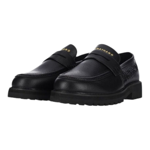 Jonathan D Penny Moc Weave Loafer - Black