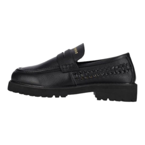 Jonathan D Penny Moc Weave Loafer - Black