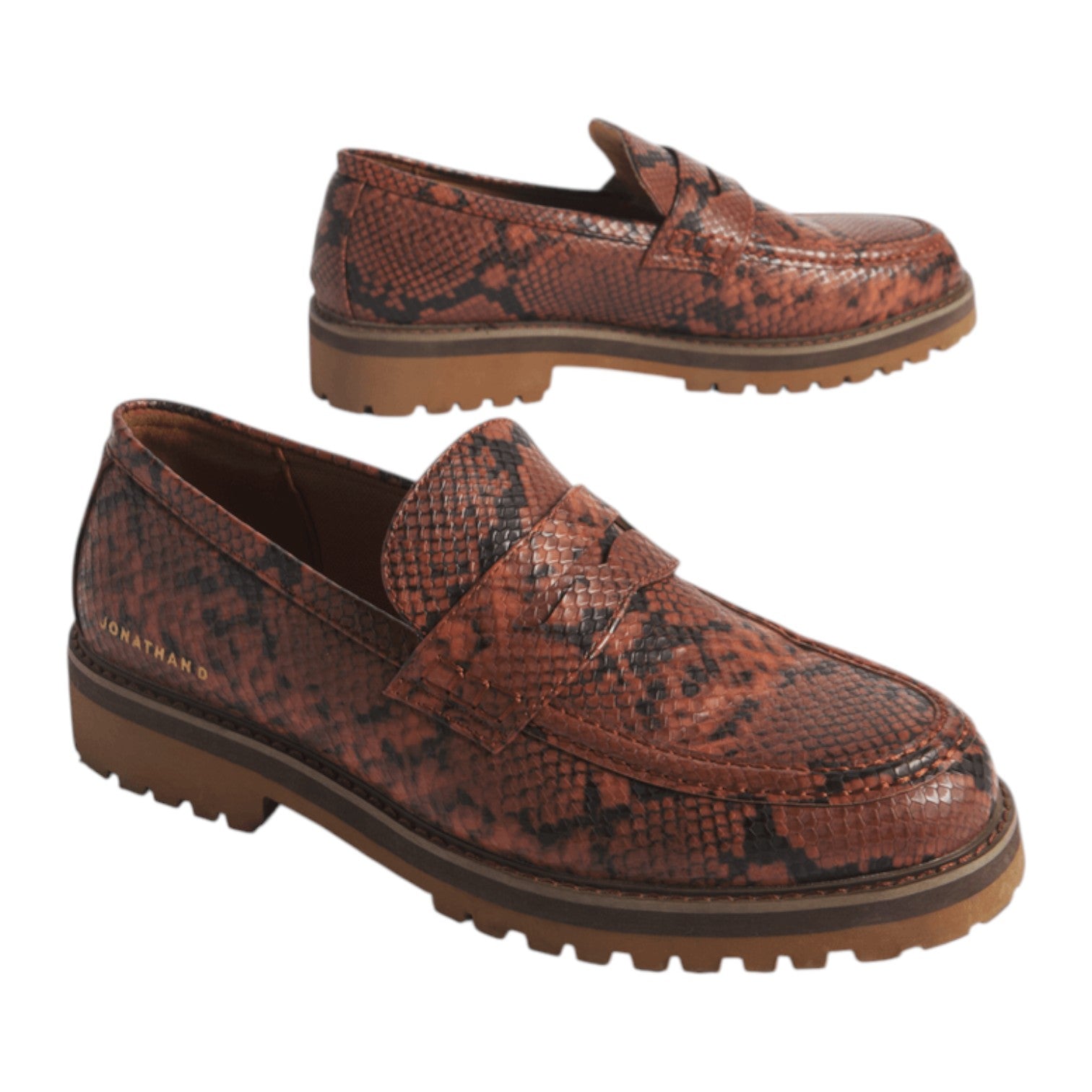 Jonathan D Penny Moc Lizard Print - Brown