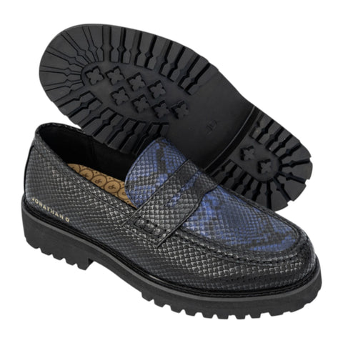 Jonathan D Penny Moc Snake Print - Eclipse Black